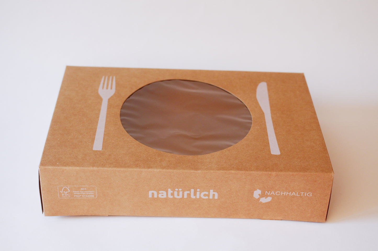 Catering-Box klein – 360×250×80 mm, braun, 110 Stk.