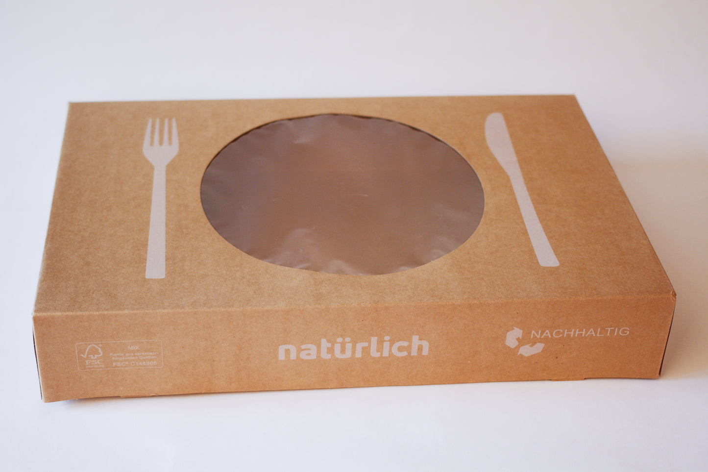 Catering-Box mittel – 460×310×80 mm, braun, 80 Stk.