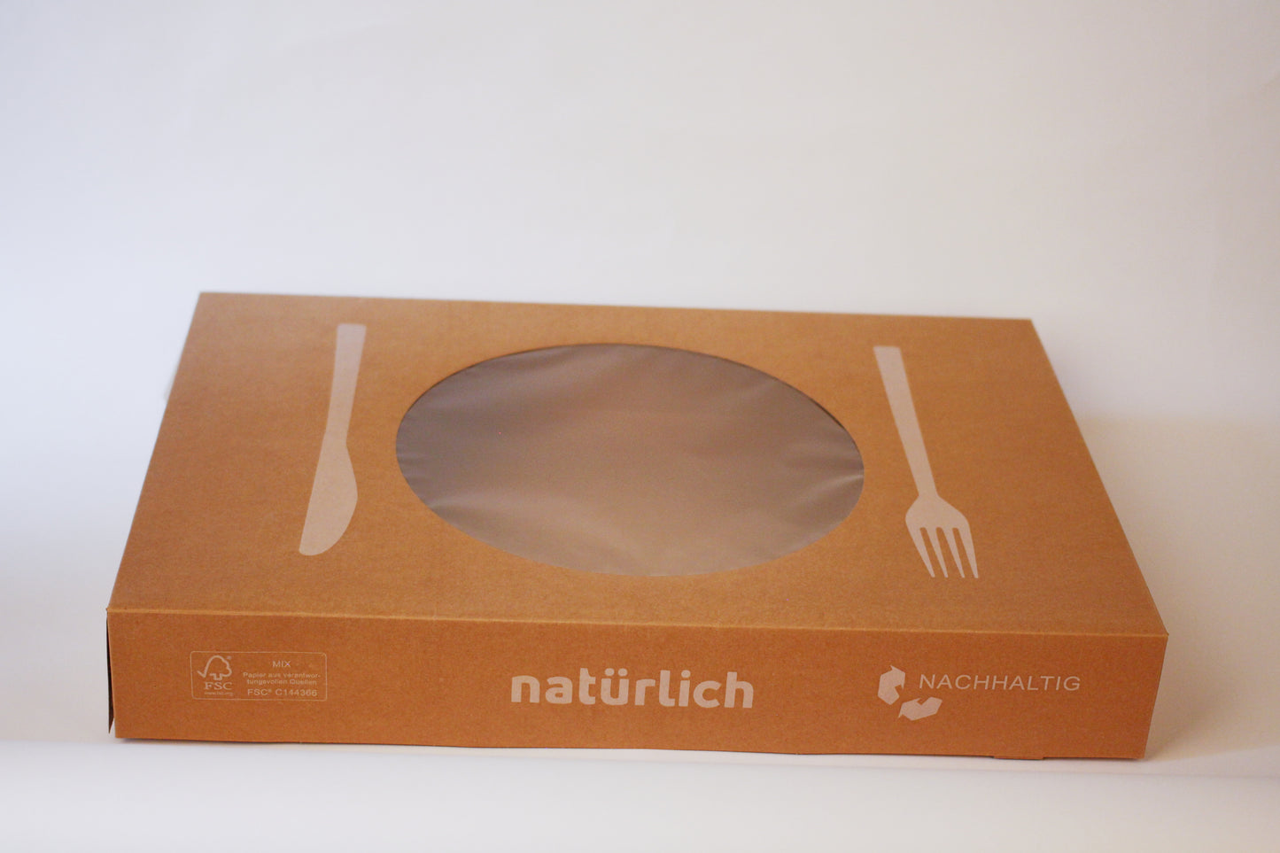 Catering-Box groß – 550×375×80 mm, braun, 45 Stk.