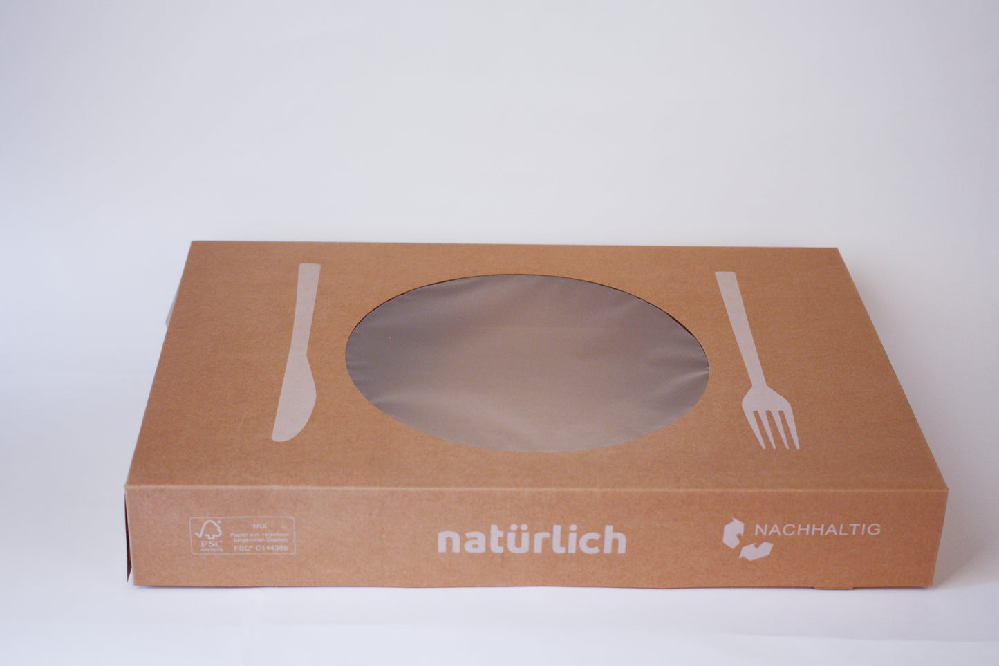Catering-Box groß – 550×375×80 mm, braun, 45 Stk.