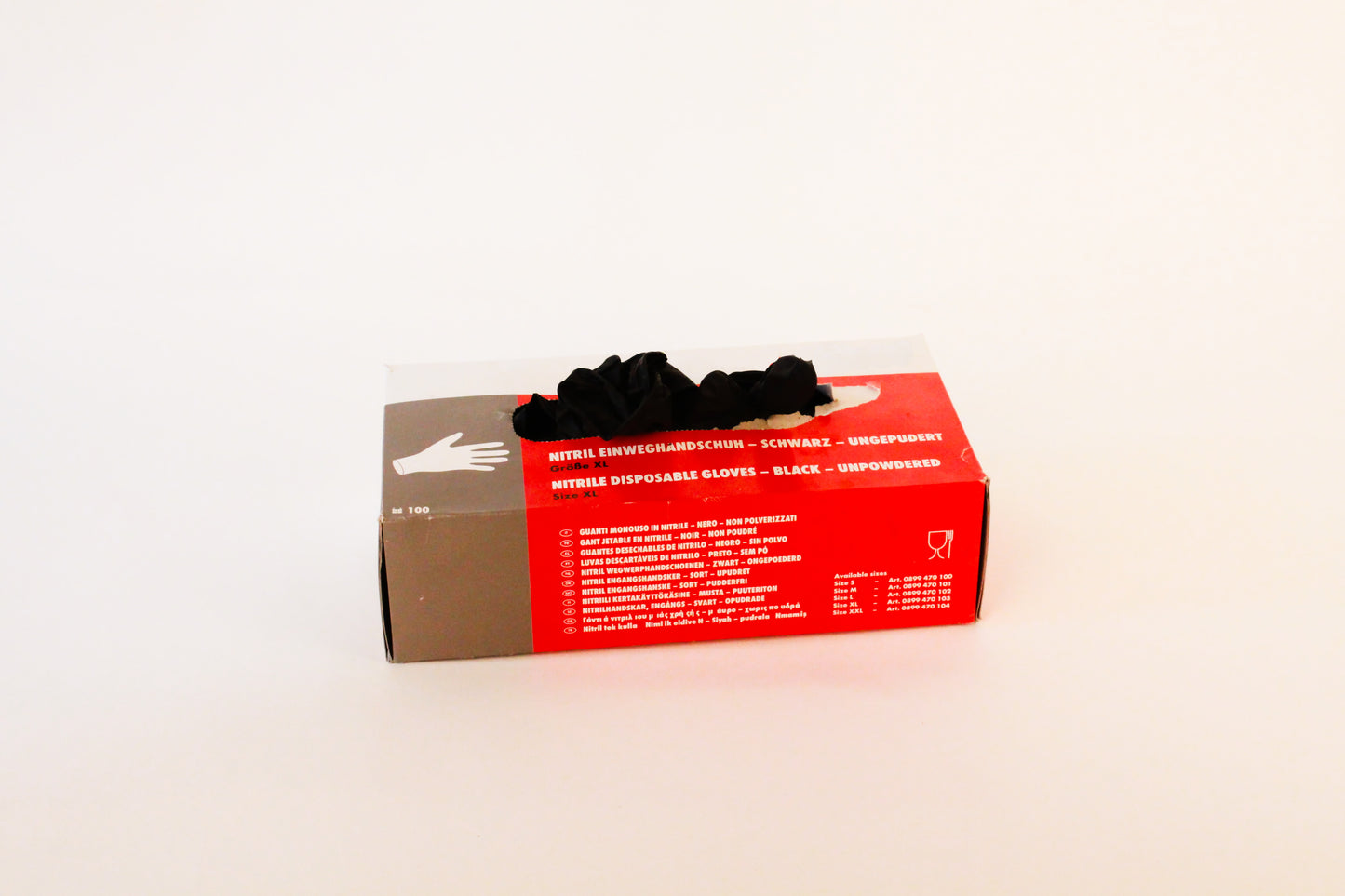 Nitrilhandschuhe puderfrei – Schwarz, Größe S–XL, 1000 Stk.