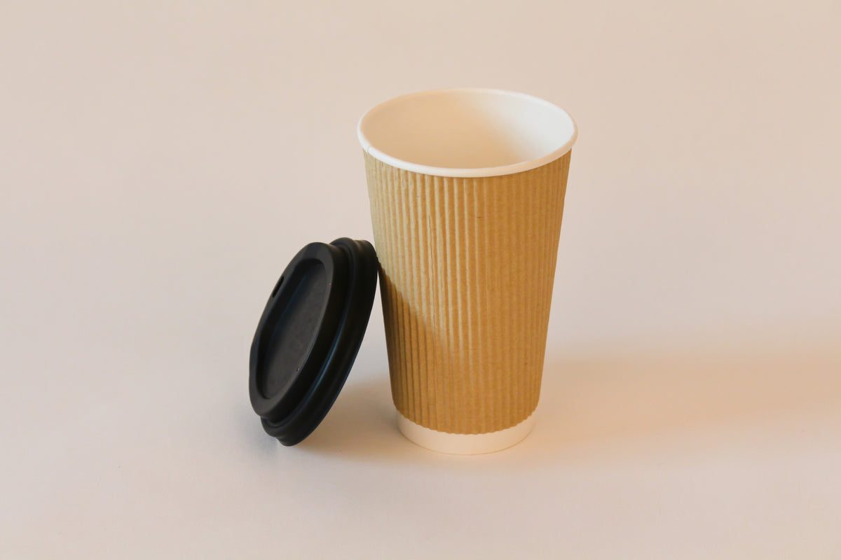 Kaffee Becher doppelwandig Ø90mm 300ml Braun, 500 Stk. – Lieferbird