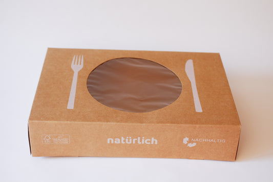 Catering-Box klein – 360×250×80 mm, braun, 110 Stk.