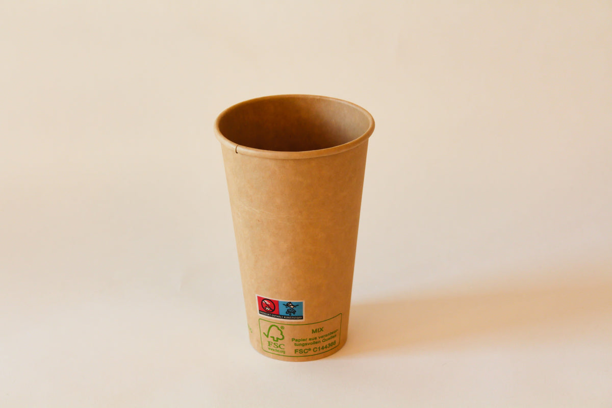 Kaffee Becher – Ø90mm / 400ml, Braun, 1000 Stk. – Lieferbird