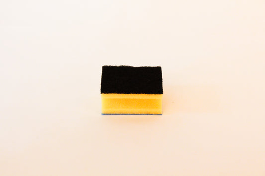 Scheuerschwamm mit Griff – 7x9,5x4cm, Gelb/Grün, 100 Stk.